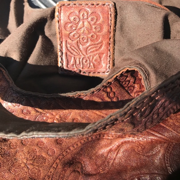 Lucky Brand Leather Satchel - Picture 4 of 5